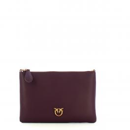 Pinko Pochette Flat Love Simply Rosso Granata Antique Gold - 1