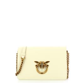 Pinko Borsa a tracolla Love Click Classic Bianco Seta Antique Gold - 1