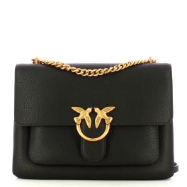 Pinko Tracolla Love One Soft Big Nero Antique Gold - 1