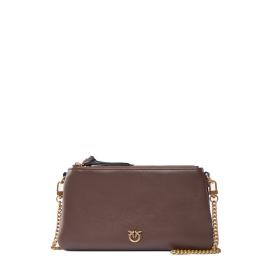 Pinko Tracollina Double Mini Marrone Castano Antique Gold - 1